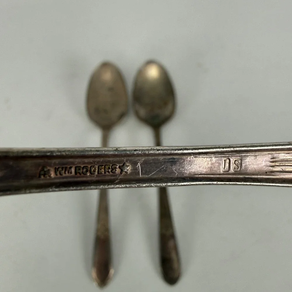 3 International Silverplate TABLE SPOONS Mary Lou Devonshire Wm Rogers 7 1/2